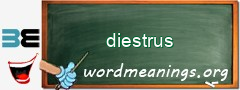 WordMeaning blackboard for diestrus